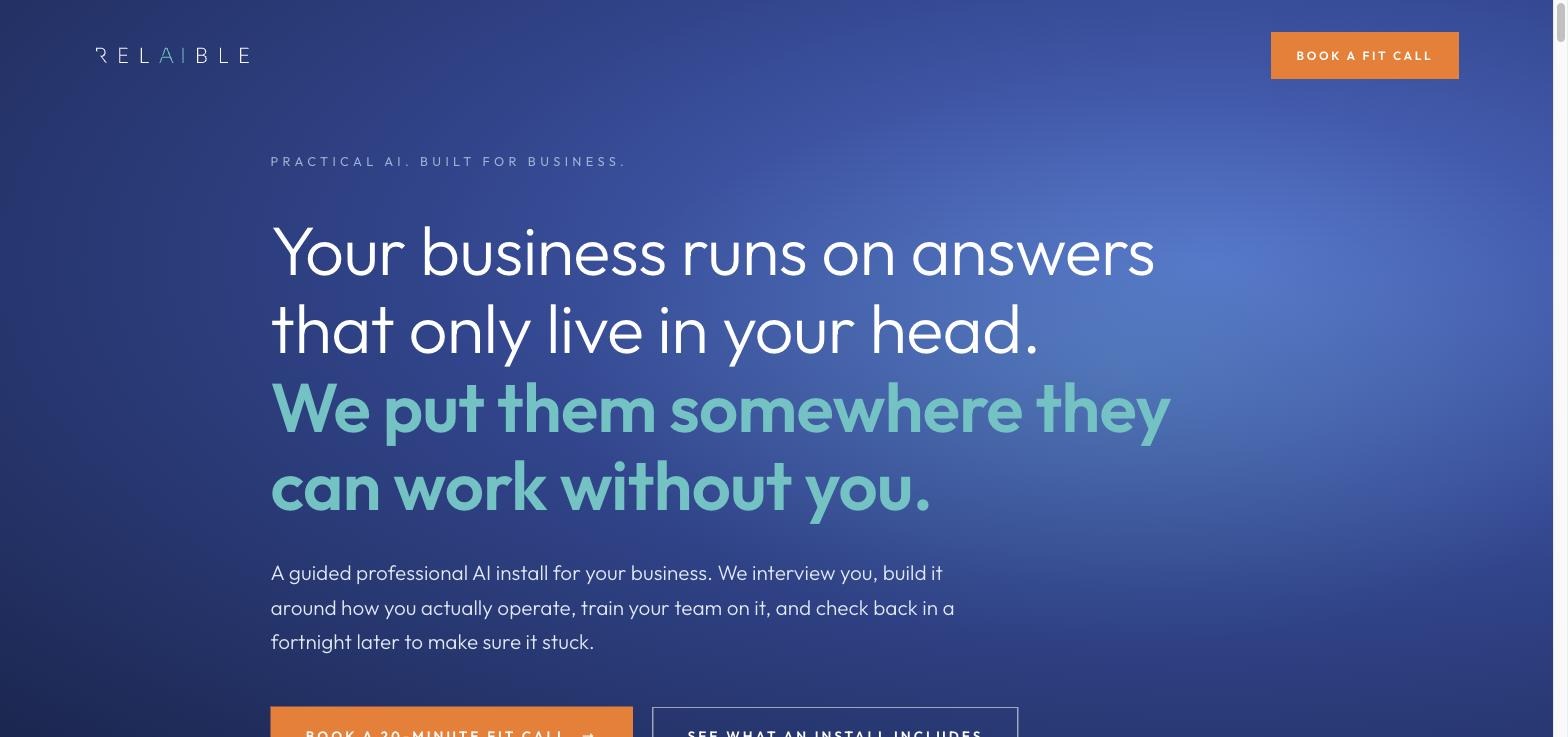 The RelAIble website